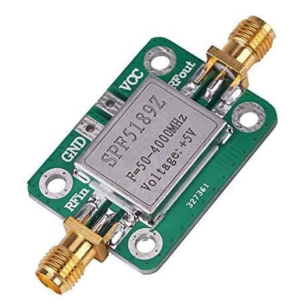 SPF5189 with Shielding Shell RF Signal Receiver SPF5189Z SPF-5189Z RF Low Noise Amplifier LNA 50-4000MHz NF=0.6dB. 