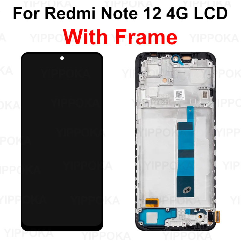 Choice For Xiaomi Redmi Note 12 4G LCD Display Touch Screen Digitizer Assembly For Redmi Note 12 5G 22111317I 22111317G Replace. 