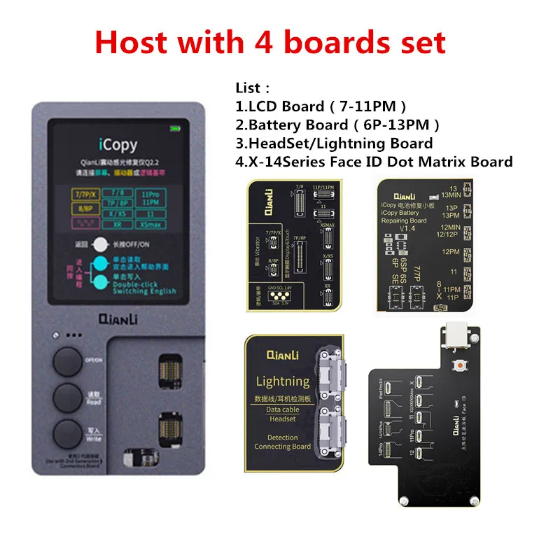 Qianli ICopy Plus 2.2 LCD Digital Compiler Battery Board for IPhone X XR XSMAX 11 12 13 14 Pro Max Repair EEPROM Programmer. 
