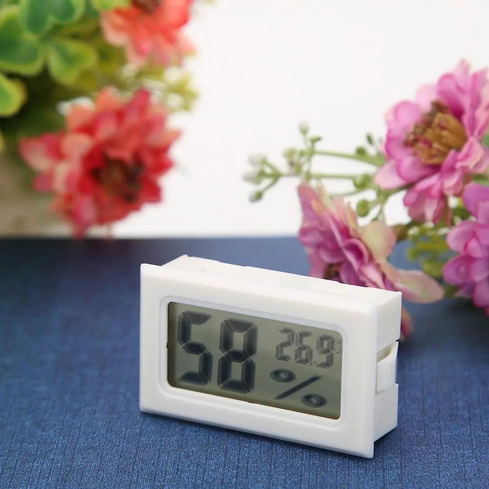 Digital Temperature Humidity Meter White Thermometer Hygrometer Vivarium Sensor. 
