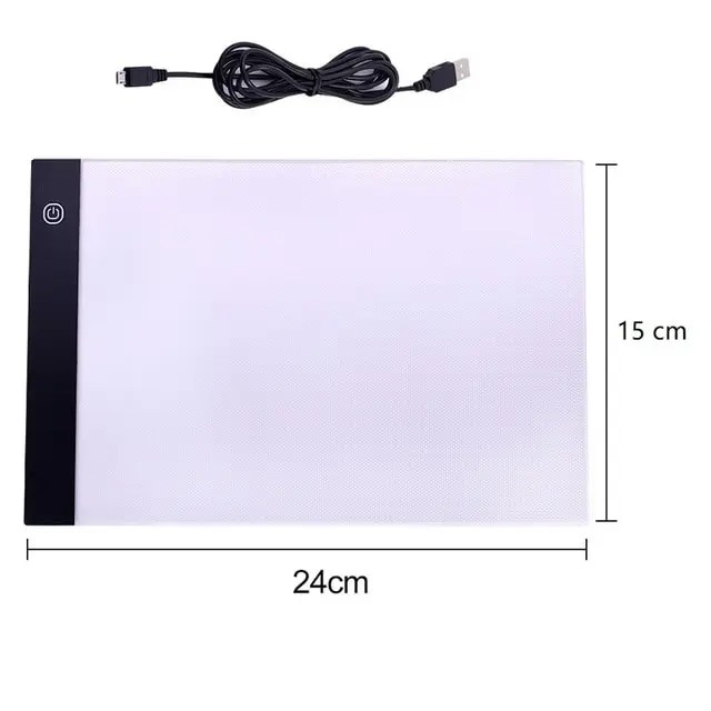 LED Photocopying Table Drawing Board Children Light Transmitting Copying Table Brightness Adjustable Night Light Notepad. 