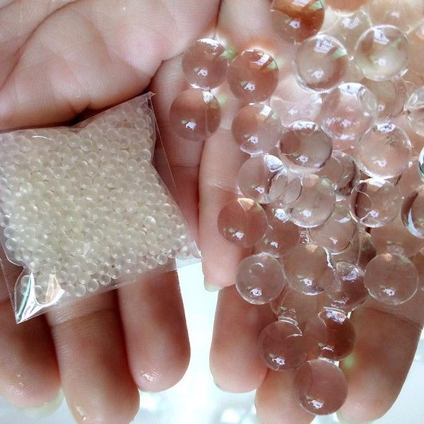 100 Pieces Crystal or Water Color Magic Balls or Jelly Ball (Water or Transparent Color). 
