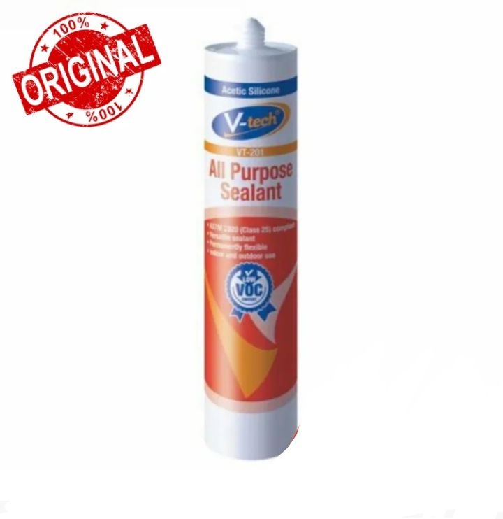 V-Tech  VT-201 Acetic Silicon all Purpose Versatile Sealant V-Tech VT-201. 