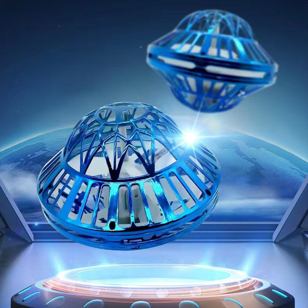 UFO Intelligent Sensing Flying Ball Hovering Saucer Floating Ball Black Technology Fingertip Gyroscope Children's Toy
