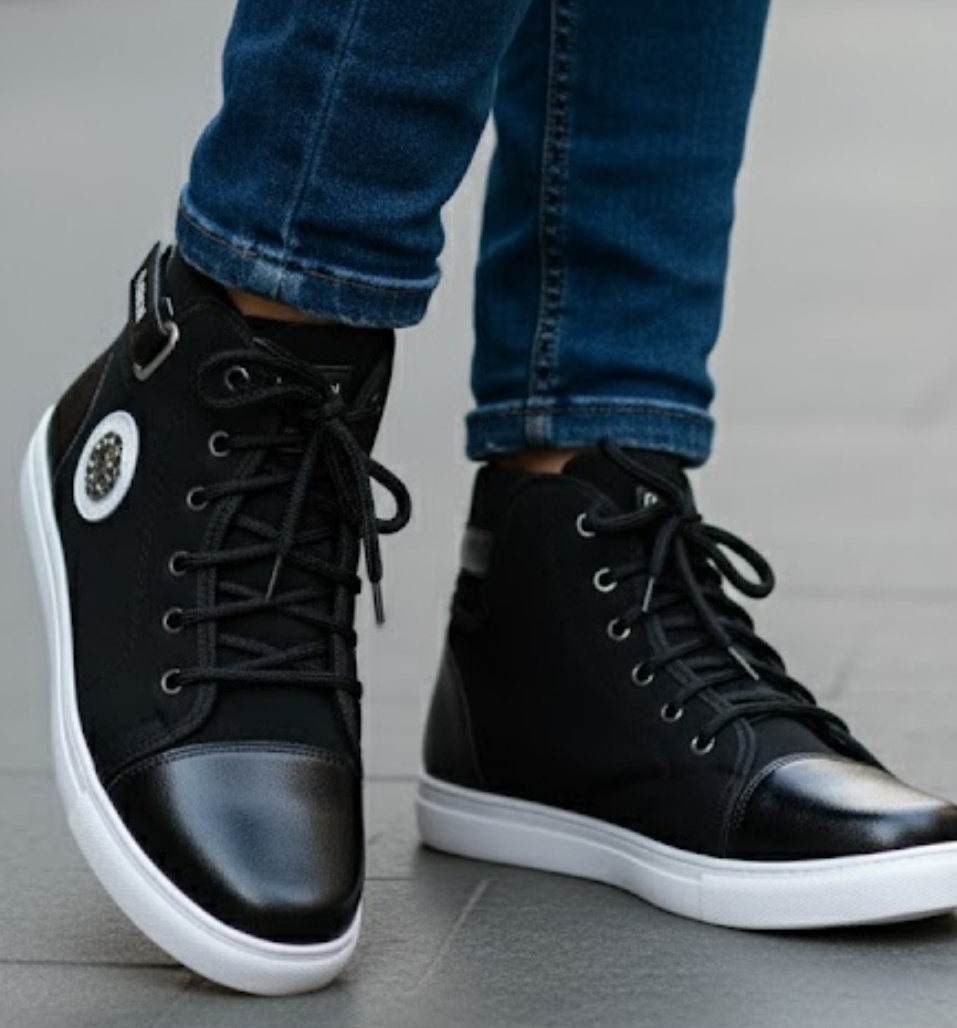 Sneakers boots shoe's for men material rubber sool boot light weight lace up ankle wearing design boot shoes for me.
