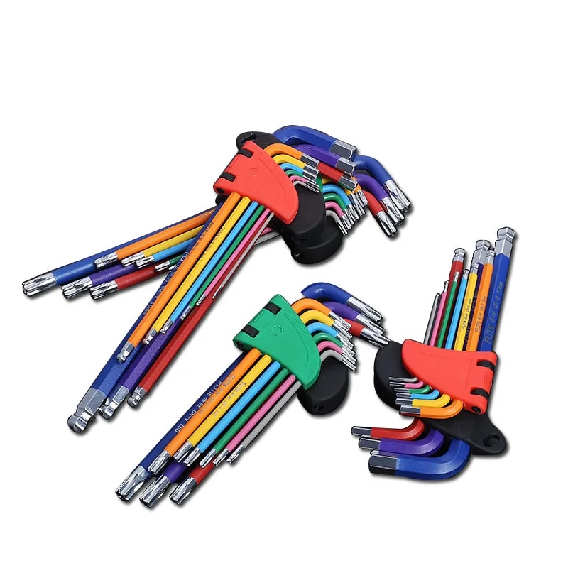 Allen Key Set L Wrench Kit For Allen Screw 9PCS Long Arm Hex Key Set 1.5mm To 10mm Hexagon Spanner Hand Tools For Bicycle Repair. 