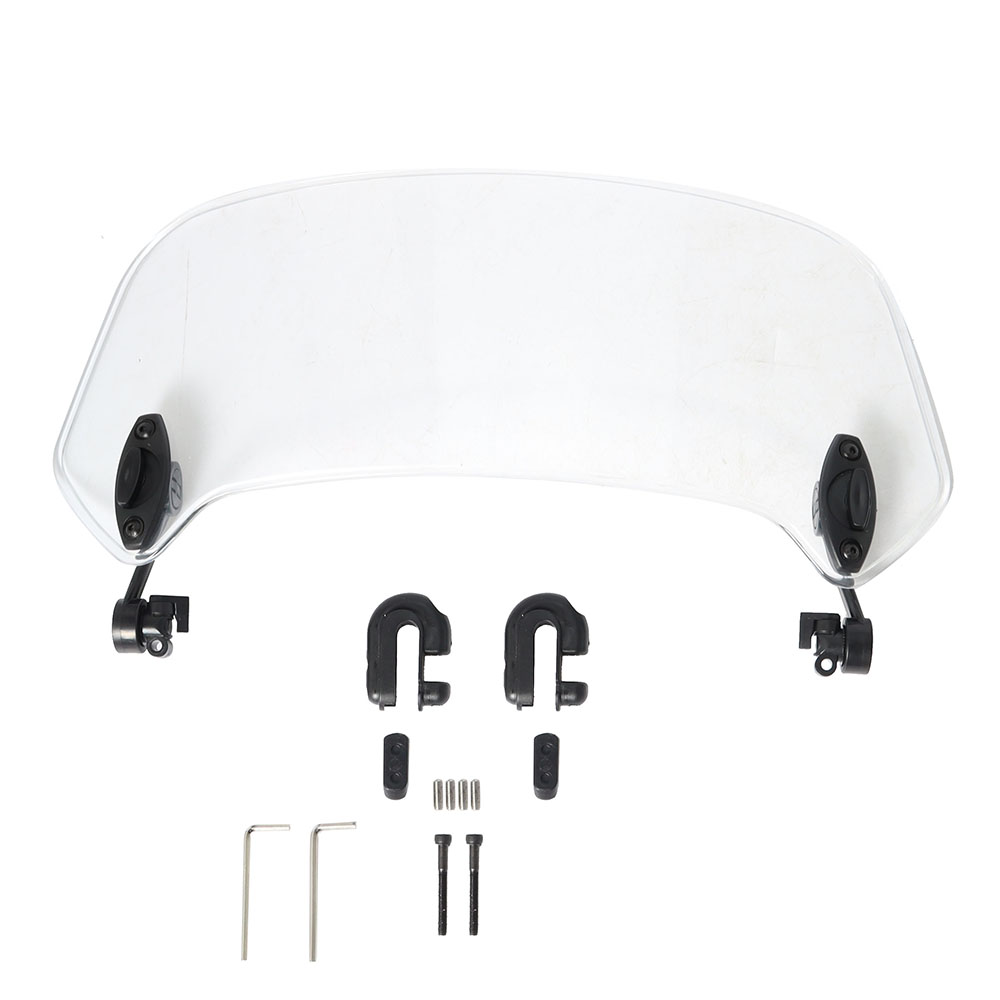 Universal Motorcycle Windshield Extension Adjustable Spoiler Clamp-On Windscreen Deflector Suitable For All Motorcycle Models. 