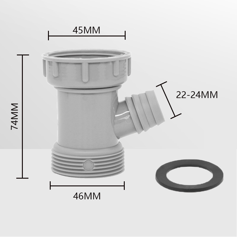 Kitchen Sink Drain Pipe Adapter Y Shaped Basin Sewer Branch Connector Female To Male Thread Connector Fitting Accessory. 