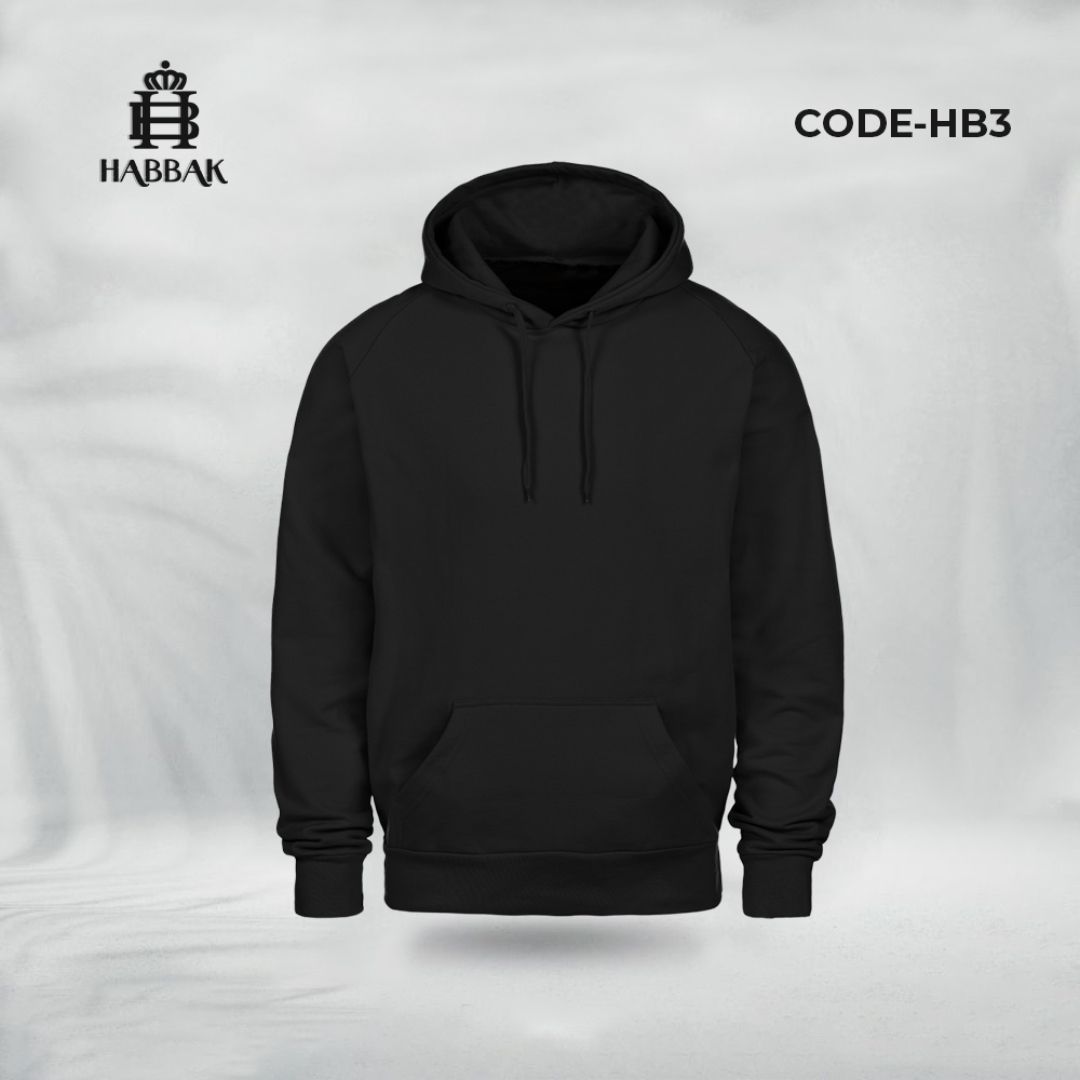 Solid Hoodie black for man