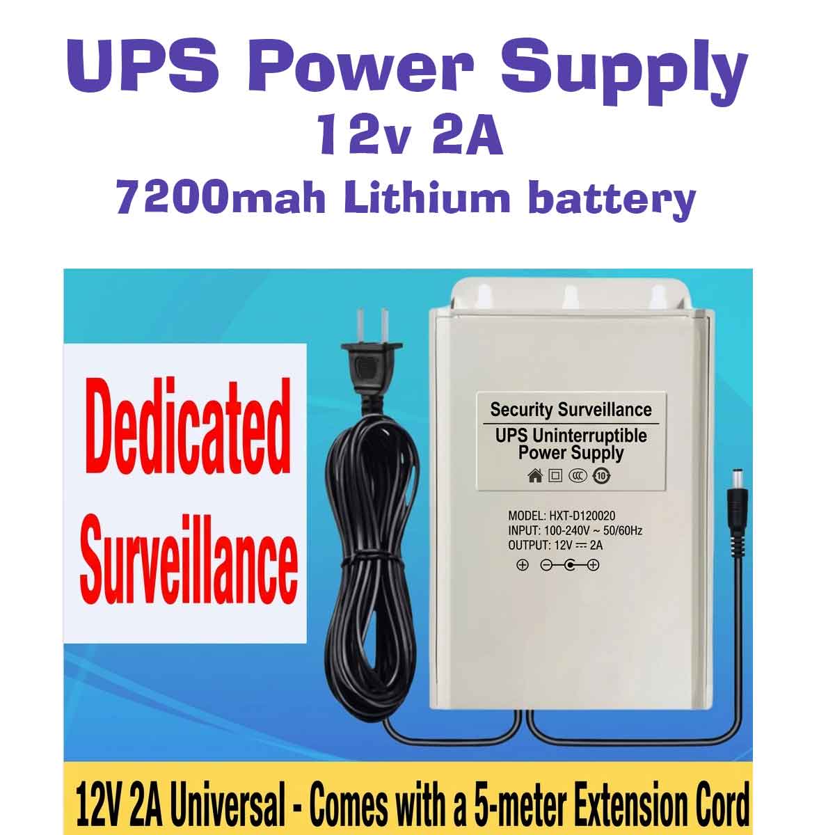 Mini UPS 12v2A- 7200mAh