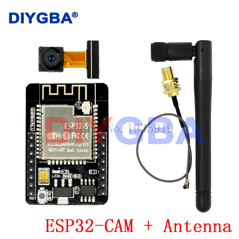 ESP32-CAM WiFi Module ESP32 serial to WiFi ESP32 CAM Development Board 5V Bluetooth with OV2640 Camera Module + 3DBI Antenna. 