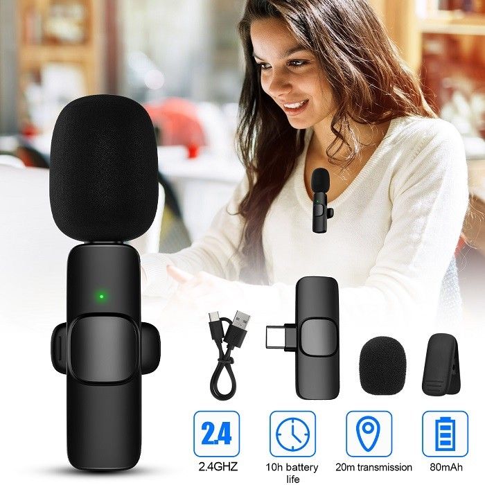 K9 Wireless Dual Microphone For Iphone And Android. 
