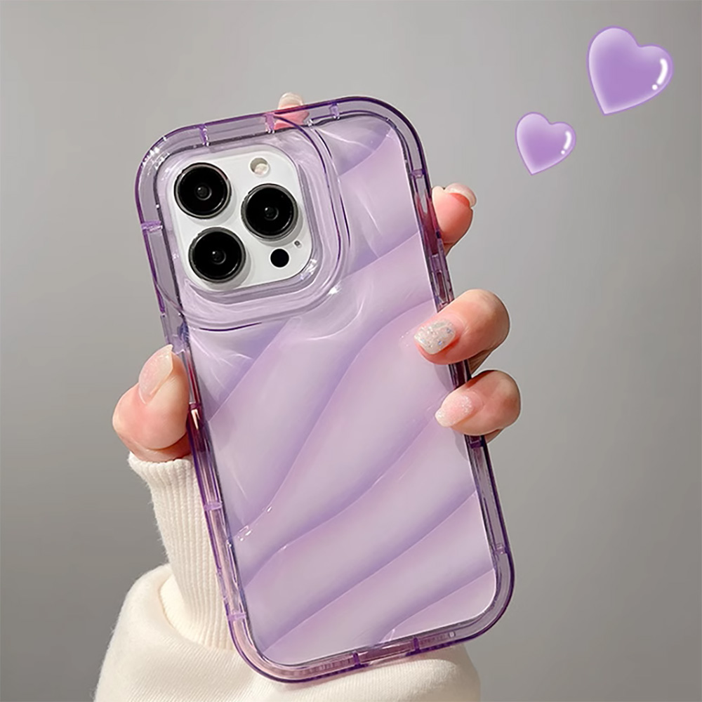 3D Laser Wave Texture Phone Case For iPhone 15 13 12 11 14 Pro Max 7 8 Plus X XR XS SE 2020 2022 Shockproof Soft Silicone Cover. 