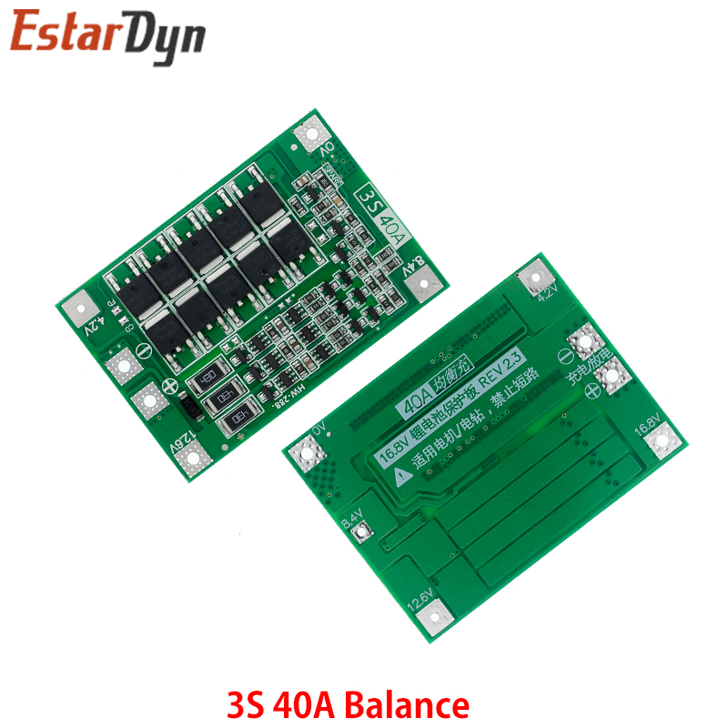 2S 3S 4S 5S Li-ion Lithium Battery 18650 Charger BMS 20A 25A 30A 40A 60A 100A Protection Board with Balance For Drill Motor. 