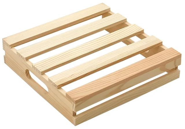square Wooden Pallet Crates Unfinished Wood Trays Storage for DIY Crafts. 
