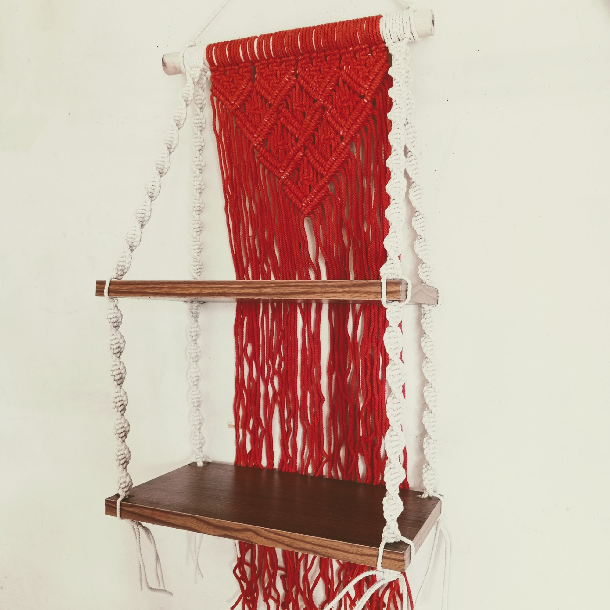Boho Macrame Wall Hanging Self 2 Leaf. 