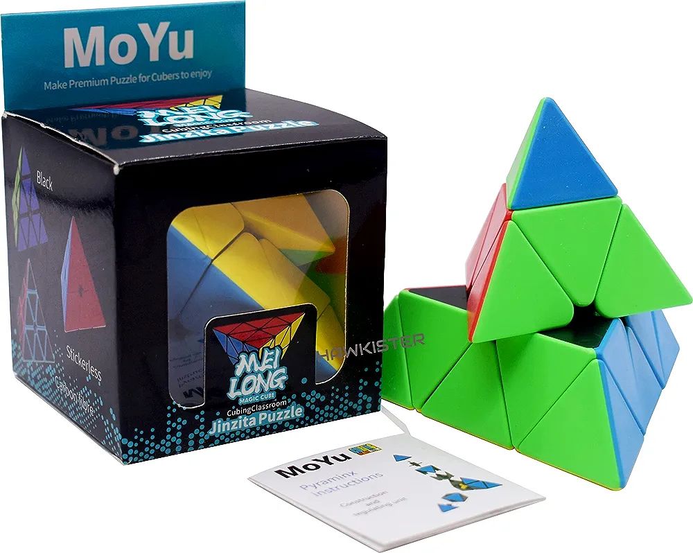 CuberSpeed Moyu MoFang JiaoShi Meilong Pyraminx stickerless Magic Cube Cubing Classroom Meilong Pyramid Speed Cube