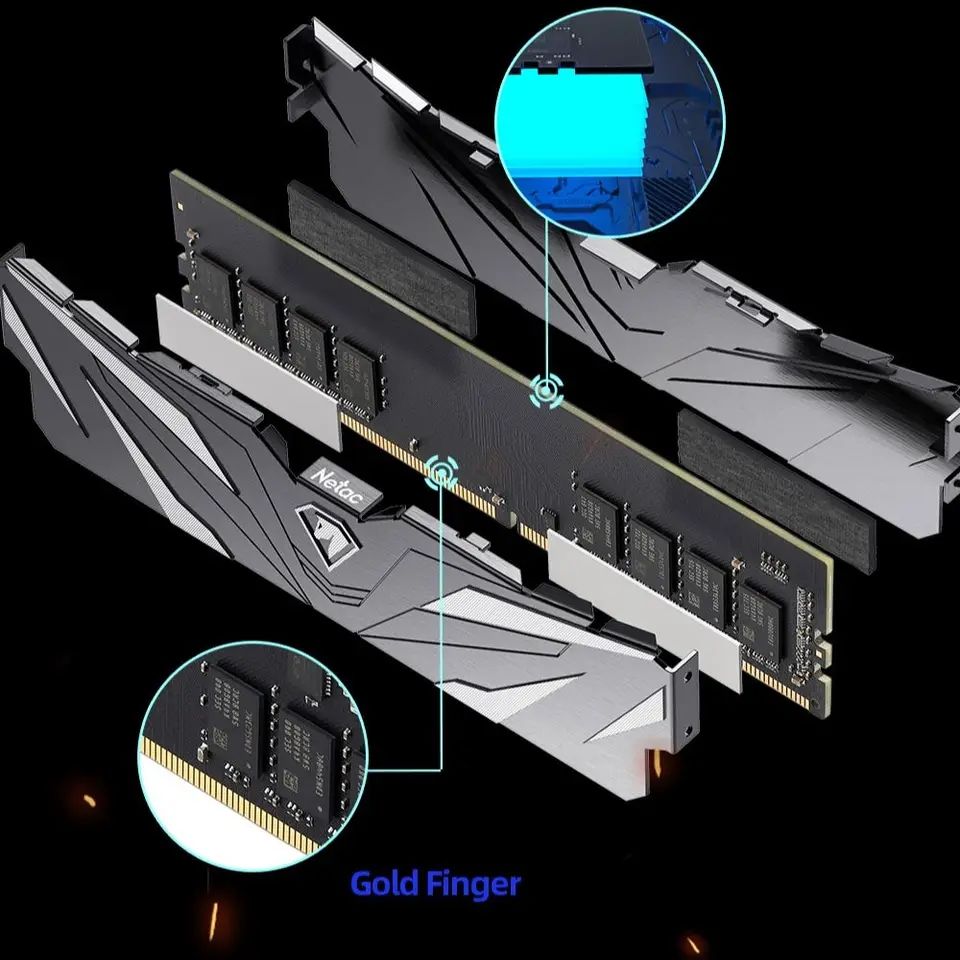 2024 Netac Ram DDR4 3200MHz 8gb Heat Spreader Dual Channel 288Pin UDIMM Desktop Memory. 