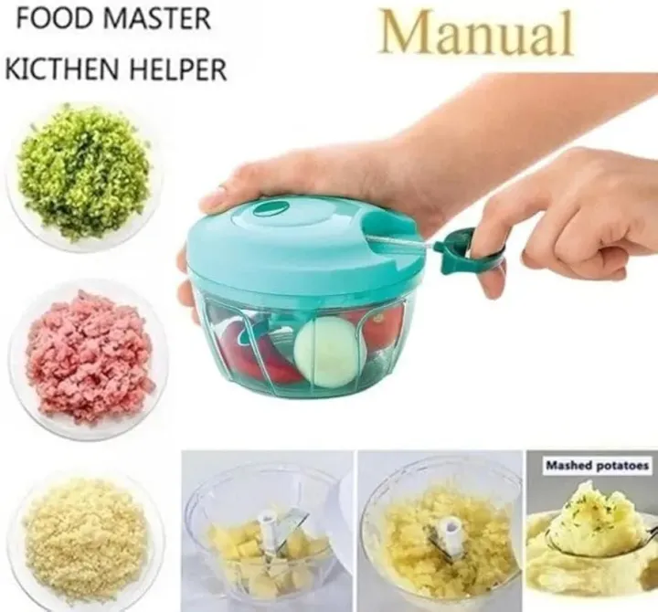 Handy Vegetable, Fruit, Dry Fruit Salad Maker Quick String Chopper Machine, With 3 Stainless Steel Blades. 