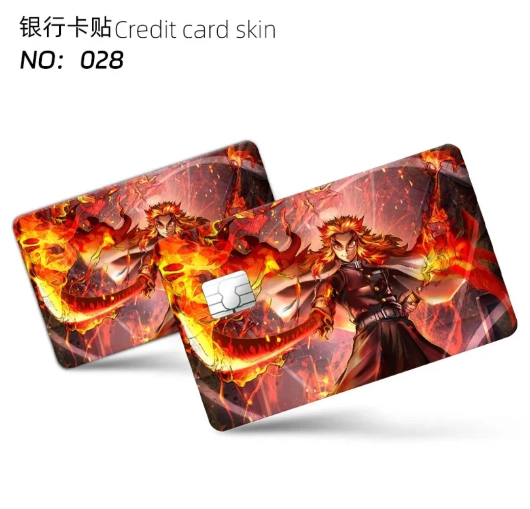 Credit Card anime Stickers Both side Beige closet Debit card sticker all Type card stickers Dragon Ball Z Naruto Funny credit card sticker sticker for debit card. 