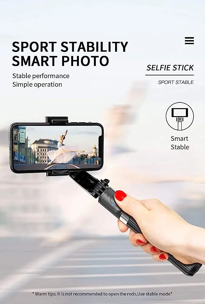L08 Mobile Phone Stabilizer Anti-Shake Selfie Stick Tripod 3 in 1 With Remote. 