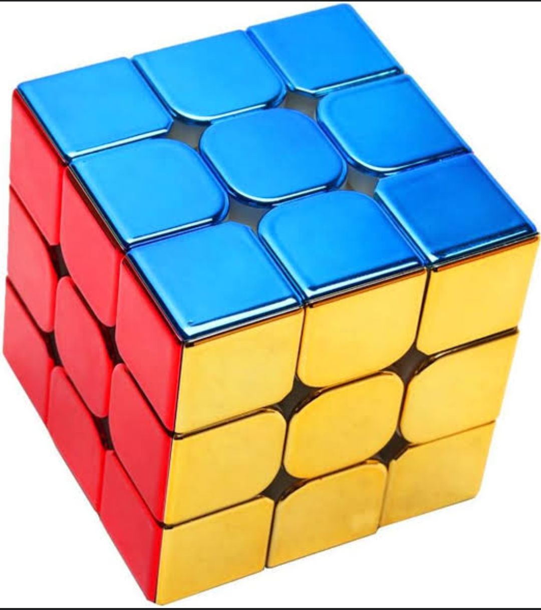Cyclone Boys Metallic 4x4 Speed Cube - Shiny Mirror Reflective...