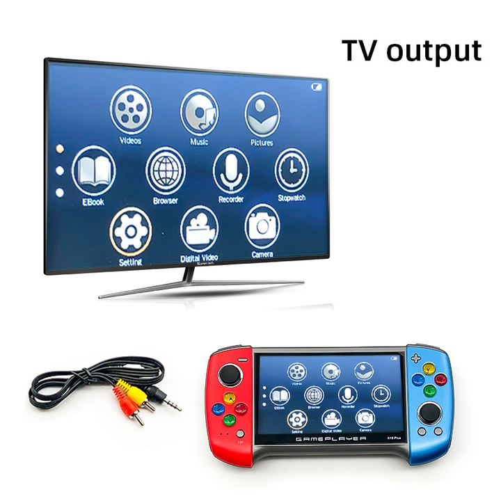 X19 Plus 5.1 Inch Portable Retro Video Game Console Handheld Game Player Consolas De Videojuegos. 