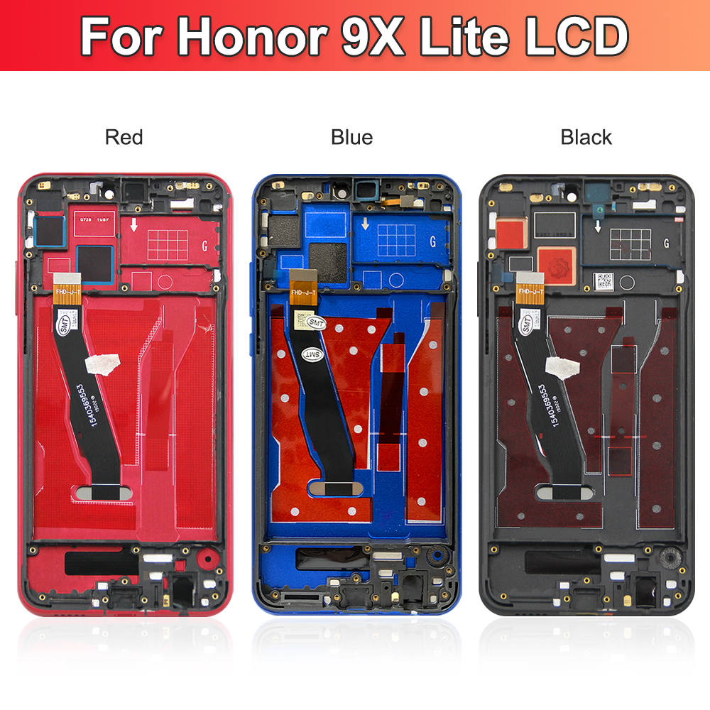 Original For Honor 9X Lite LCD Display Touch Screen Digitizer Assembly Replacement For Honor 9X Lite JSN-L21 Display With Frame. 