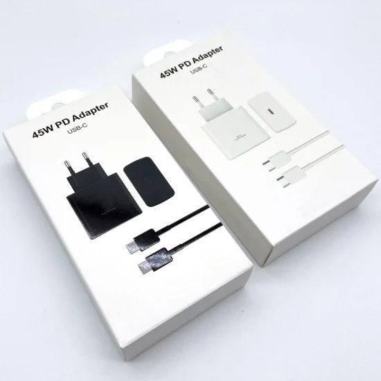 Official Samsung 45W PD Fast Charging Adapter Type-C to Type-C Adapter and Cable 2 pin. 