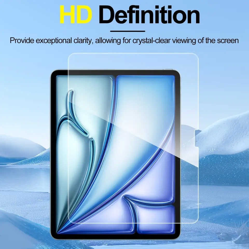 Apple iPad Air 11‑inch (M2) A2903,A2904,A2902 HD Tempered Glass Screen Protector. 