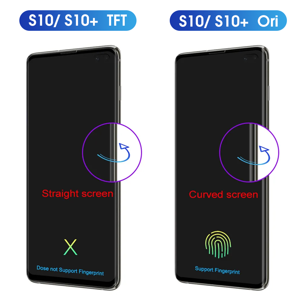 Screen for Samsung Galaxy S10 Plus S10+ G975 G975F Lcd Display Digital Touch Screen  with Frame for Samsung Galaxy S10 Assembly. 