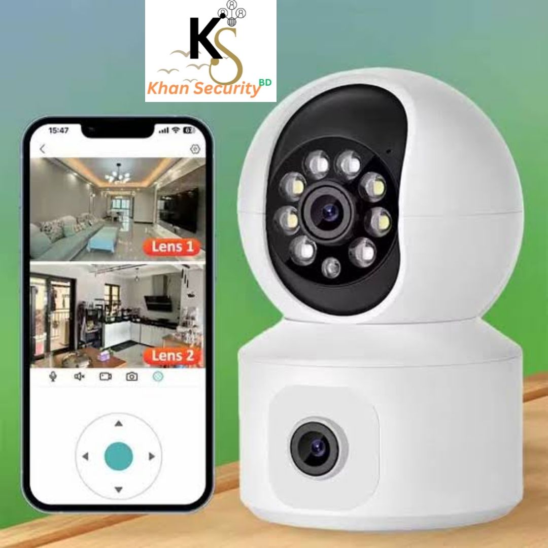 V380 4MP WIFI IP Camera Dual-Lens Dual Screen PTZ Camera 1080P HD Wireless 355 Degree Auto Tracking Ai Human Detect. 