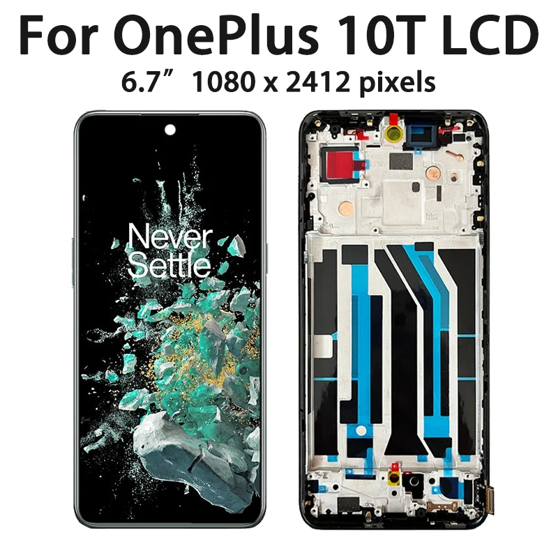 6.7" Original AMOLED For OnePlus 10T CPH2415 LCD Screen Display+Touch Panel Digitizer For OnePlus Ace Pro PGP110 LCD Frame. 