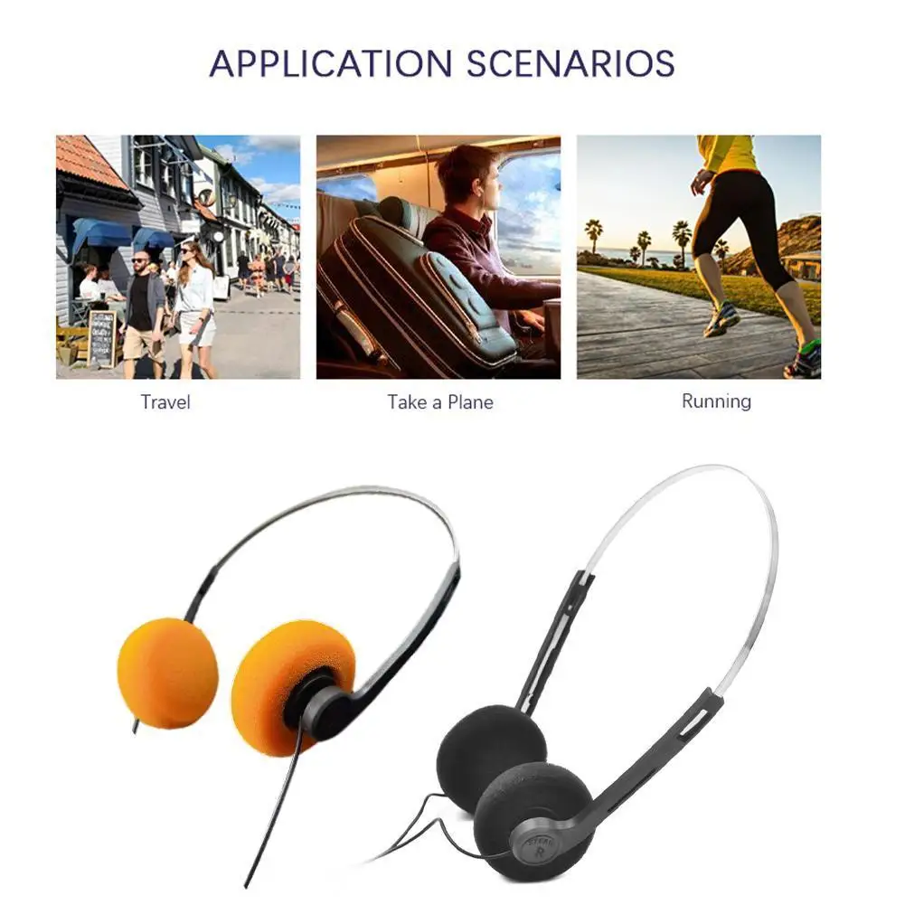 1pc Retro Nostalgic Headsets Vintage Wired Headphones Classic Comfortable Earmuffs HiFi Noise Isolating Gaming Music Headsets