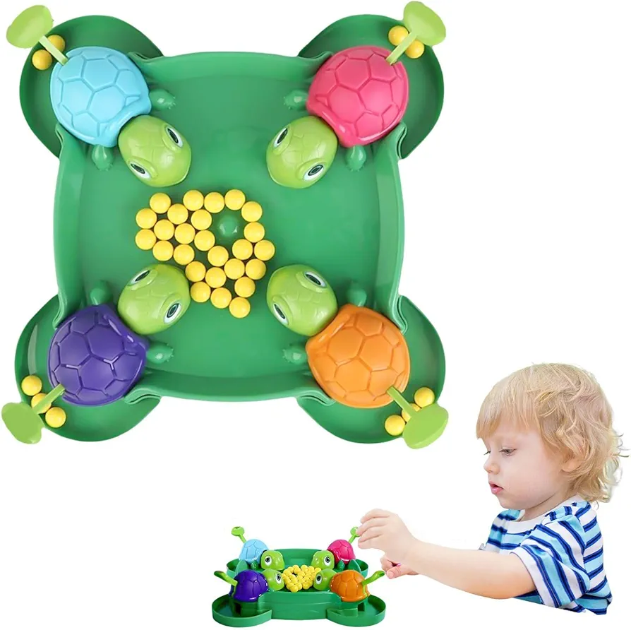 Hungry Turtle Game - Preschool Board Games For Kids | Parent-child Interactive Educational Toys, Turtle Eating Board Game, Hungry Turtle Board Game For 2 To 4 Players