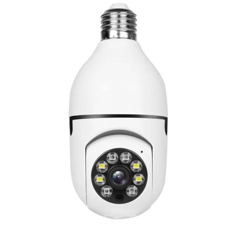V380 PTZ HD WIFI IP Camera E27 360 Degree Rotation Night Vision - Home IP Security Camera with Two-Way Audio. 