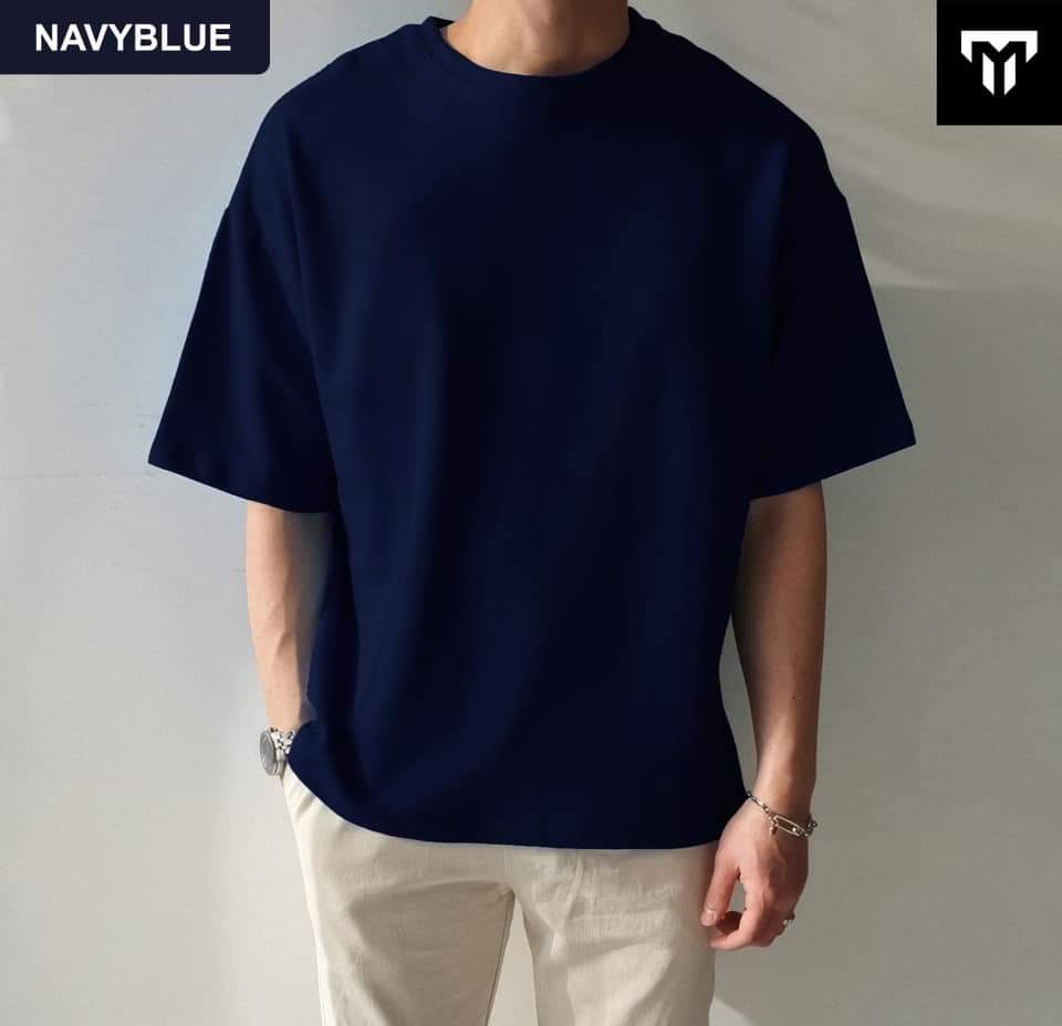 Solid Black Cotton  Drop Shoulder T-Shirt For Men/ Woman - T Shirt For Man - T Shirt. 