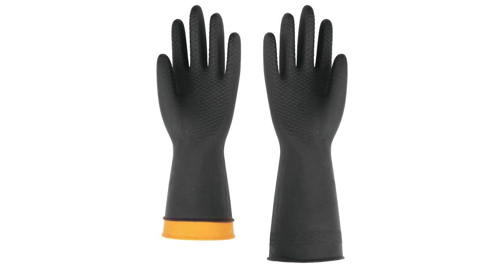 INDUSTRIAL RUBBER GLOVES model D 2 pis