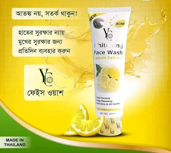 YC Whitening Face Wash Lemon Extract 50ml & 100ml (1Pc). 