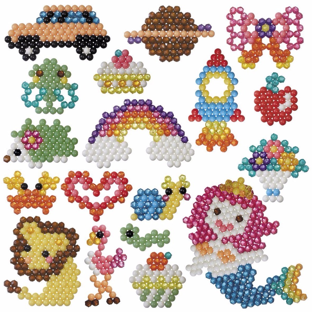 300pcs Bead Refill Packs Hama Beads Toys Jigsaw Puzzle Magic Water Sticky Beadbond Fuse Beads  Beads Set  Handmade Puzzle. 