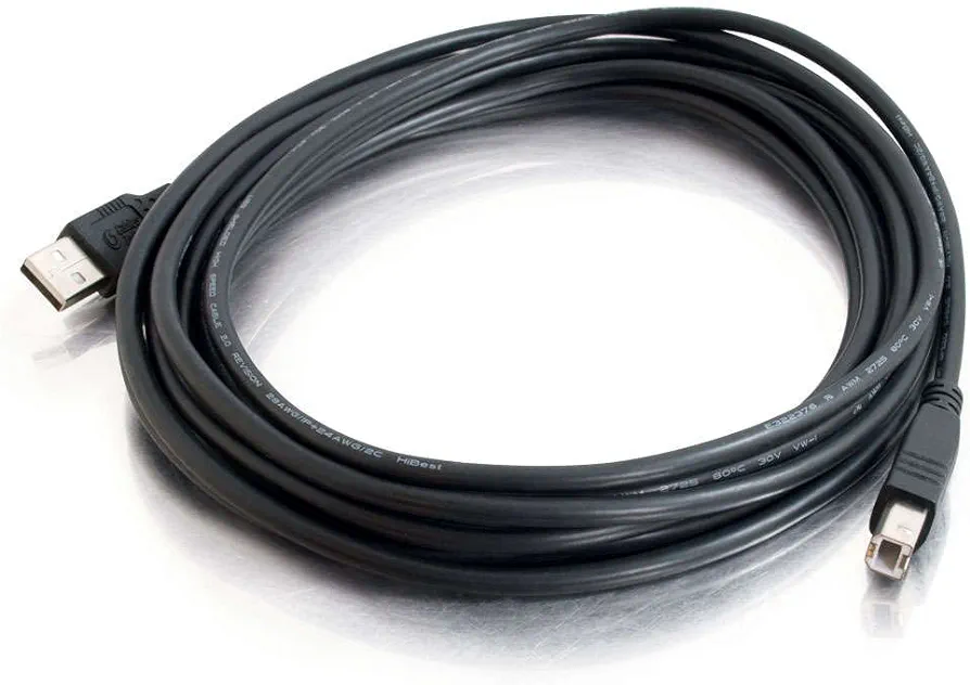 USB Cable, USB 2.0 Cable, USB A to B Cable,   (3 Meters), Black, Cables. 