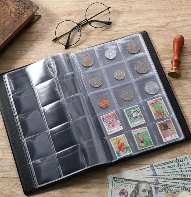 150 Pockets Coin Collection Album Coin Collecting Holder Book Supplies Coin Storage Album for Collectors, Multicolor