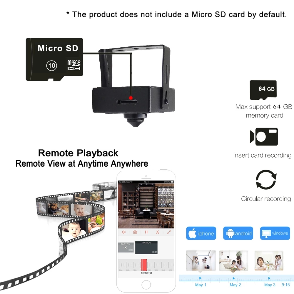5MP 1080P Mini WiFi Camera Security Protection Home Wireless Surveillance Small IPCAM Audio Camhipro Wi-Fi Cam Onvif. 