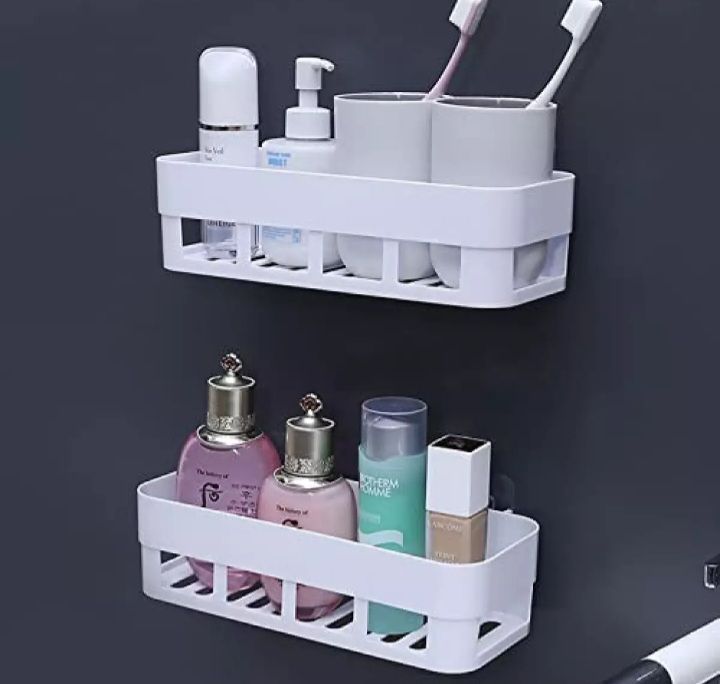 Wall Hanging Plastic Kitchen and Bathroom Shelf