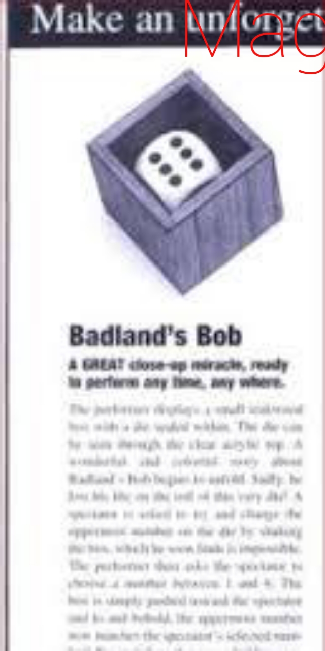 Badlands Bob Dice Trick |This easy-to-do magic. 