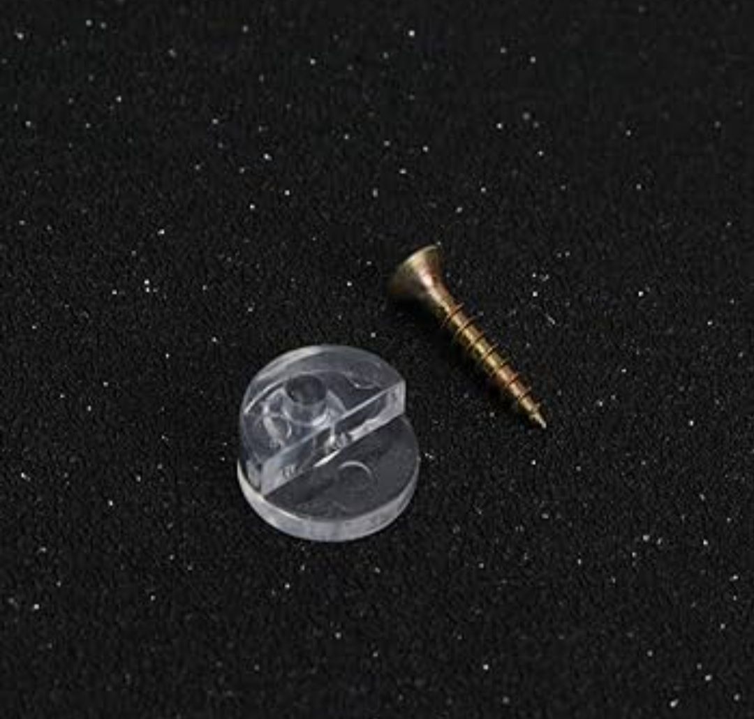 50Pcs Glass Clips Compact Sturdy Transparent Body Practical Mirror Holding