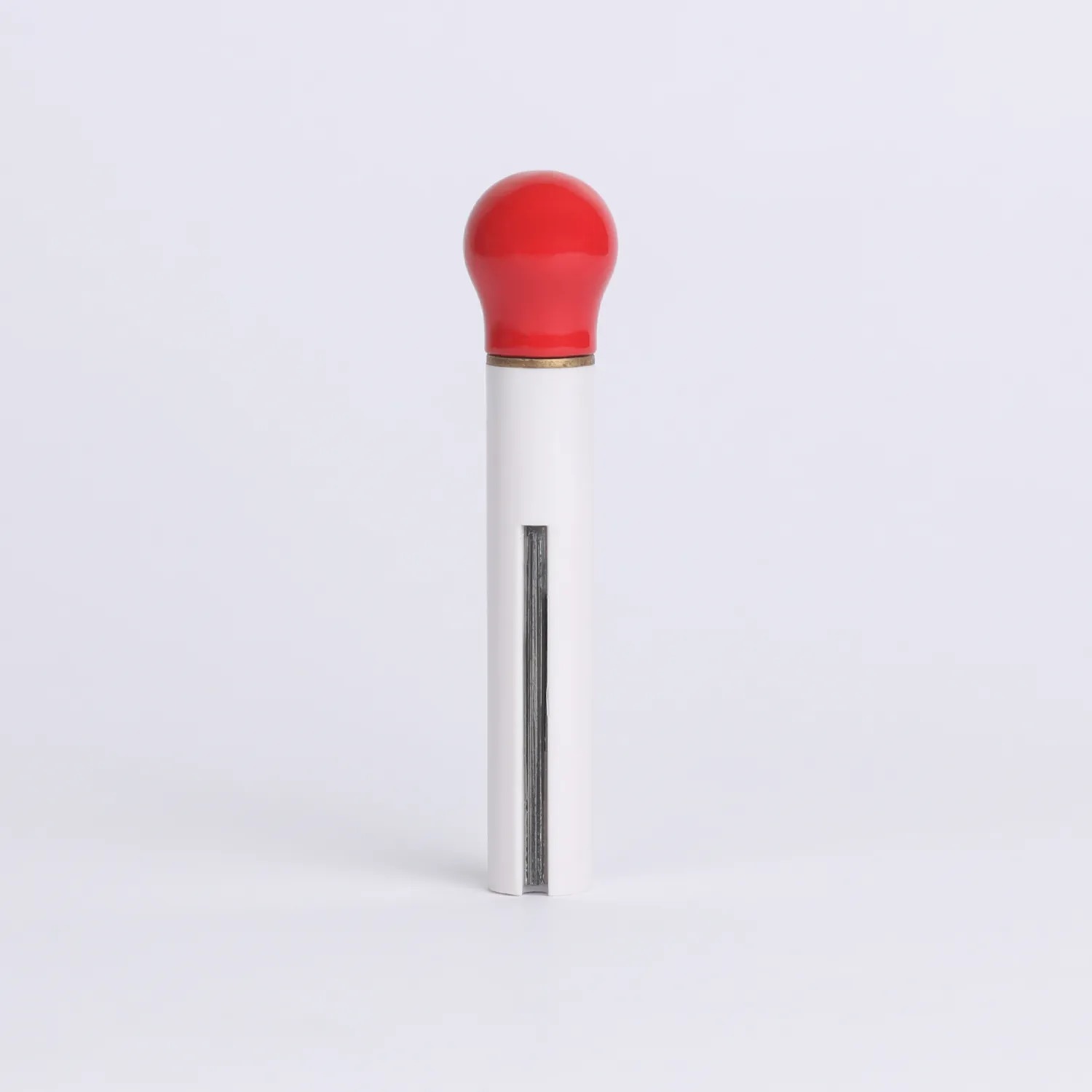 White Cigarette Shaped White & Red Colored Morisk Lighter With Permanent Match. 