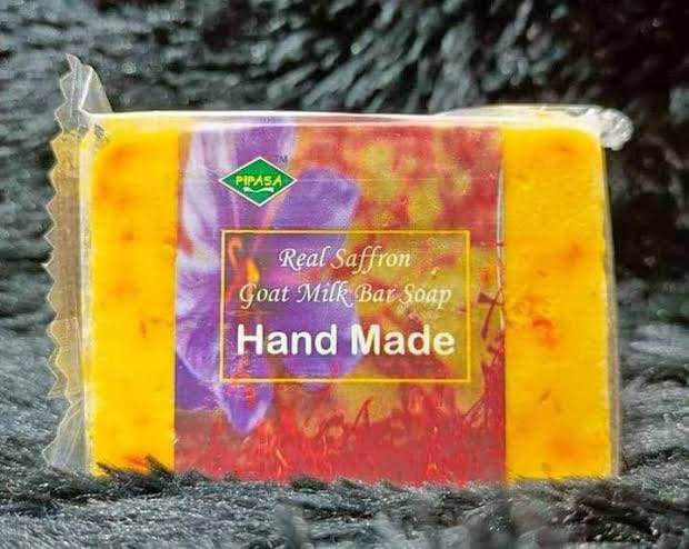 Saffron Goats Milk Soap 100 gm for Face & Body (Premium Quality)