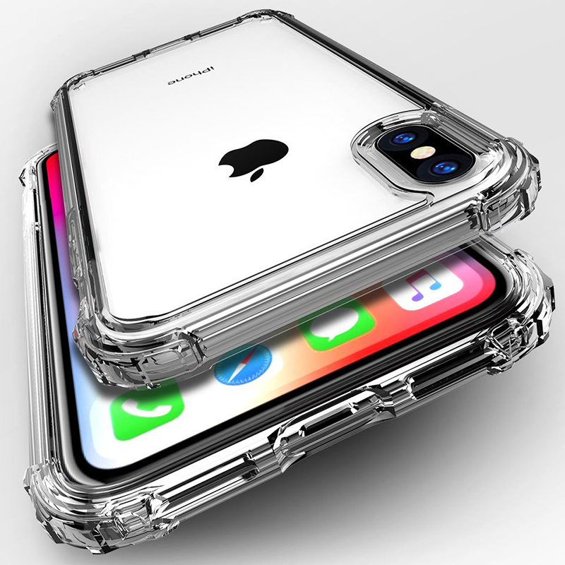 Premium Silicone Crystal Clear Soft TPU Transparent Protective Case for iPhone X XS XR XS Max
