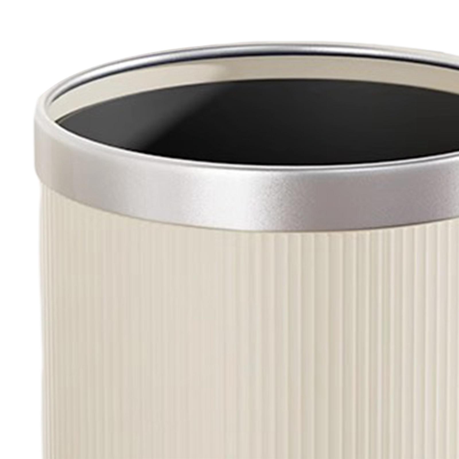 Open Top Trash Can Modern Dustbin Simple Rustic Waste Basket Lightweight Garbage Can for Study Room Bathroom Dorm Restroom Hotel. 